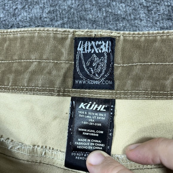 Kuhl Ryder Pants Mens 40x30 Brown Vintage Patina Dye Canvas Gorpcore Hiking Work - Picture 10 of 14